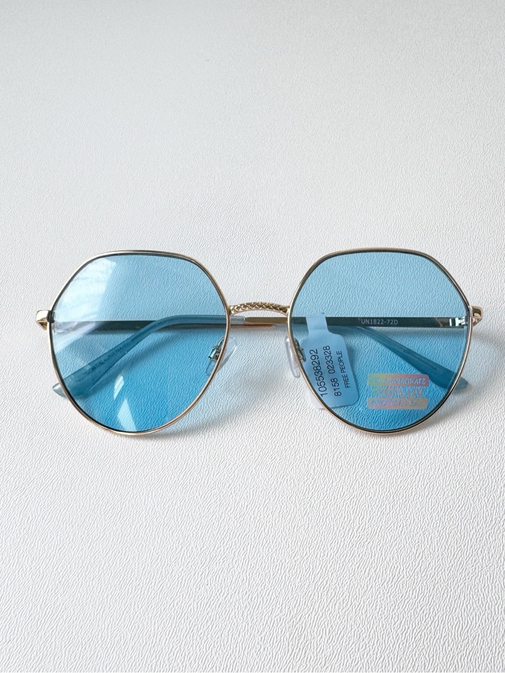 Free People Misty Classic Round Sunglasses in Cornflower | NWT - Picture 2 of 7